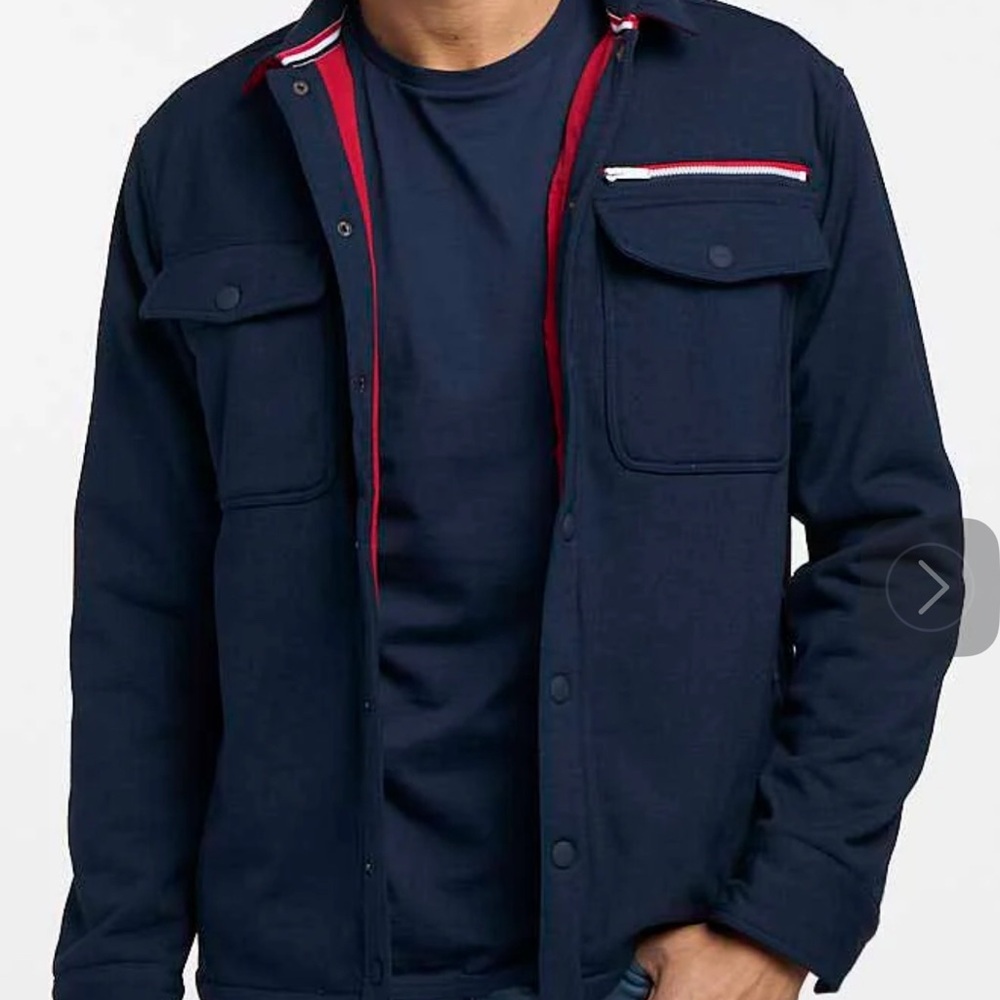 Fourlaps Men’s Explorer Shirt Jacket Navy/Red